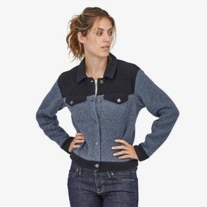 Patagonia Woolie Trucker Jacket Women Size XL NWT Wool Cropped